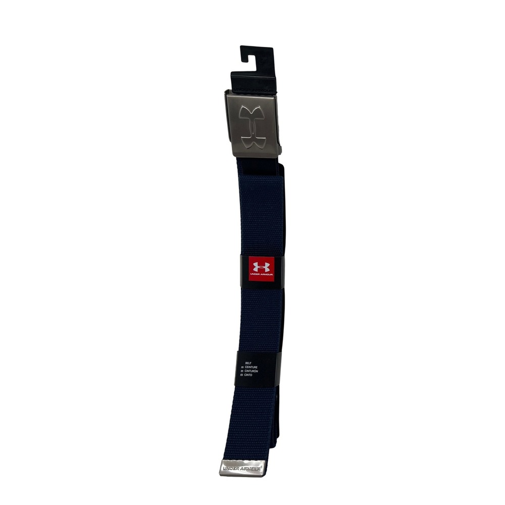 Under Armour Mens Webbing Golf Belt Academy Blue One Size 1252132-408 NEW